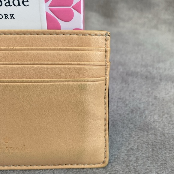 ♠️💚KATE SPADE♠️💚Mint Green & Tan Thin Cardholder/GUC - Picture 6 of 7